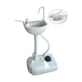 thumbnail image 2 of CHH-7701 Portable Outdoor Wash Basin - White HDPE, 32.68" Height, Foot Pump, Wheels, Detachable for Camping, RVs, Events, 2 of 36