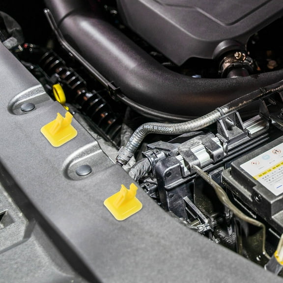 MLINS 10pcs Hood Prop Rod Clamp Plastic Engine Hood Support Clip Quick Installation Hood Rod Clip For Preventing Hood Wobbling Car Hood Struts Lift Support Clamp Compatible for Chrysler/