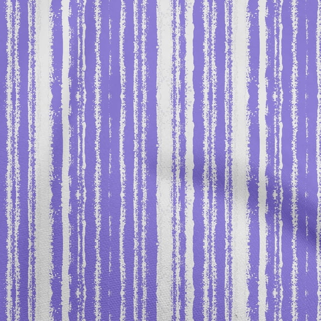 oneOone Tissu Georgette Viscose Violet à Rayures Tissu pour Robe Tissu Imprimé au Mètre 42 Pouces de Large