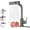 Gray, variant on Black Kitchen Faucets with Pull Down Sprayer,Waterfall Kitchen Sink Faucet,Commercial Utility Stainless Steel Kitchen Faucets,Single Handle Kitchen Sink Faucet with Pull Down Sprayer for 3 Function