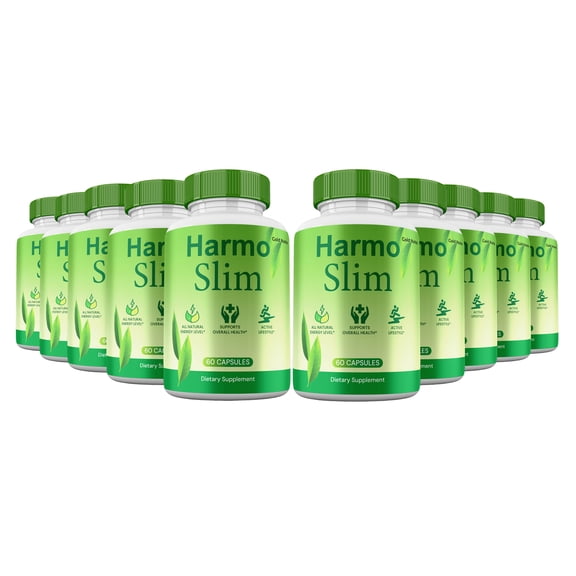 Harmo Slim Capsules, Maximum Strength All Natural Formula Pills, HarmoSlim Health & Wellness Supplement, 60 Capsules per Bottle (10 Pack)