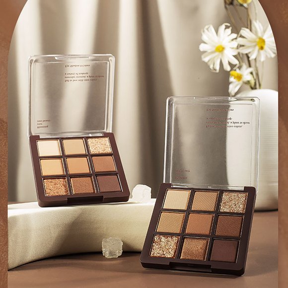 SIfdSeng Nine Color Chocolate Eye Shadow Plate Bright Ground Color Pearl Light Sleeper Novice Eye Shadow Plate Liquid Eyeshadow