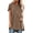 Khaki, variant on Women Short Sleeve Tops Solid Color Summer Blouses Tunic T-shirt for Women Boho Style Long Tee Ladies Loose Kaftan T Shirts Khaki L