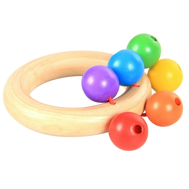 1pc Baby Education Toy Hand Grab Jingle Bells Sleigh Bells Music Instrument on Plastic Handle for Baby Kids(Hand Grab Pattern)