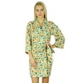 thumbnail image 1 of Bimba Women Cotton Printed Short Robe Getting Ready Bridesmaid Robes Coverup, 1 of 4