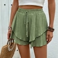 thumbnail image 7 of fatyb Womens Flowy Shorts Wide Leg Ruffle Tiered Casual Shorts Elastic High Waist Summer Shorts Beachwear, 7 of 7