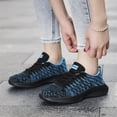 thumbnail image 5 of NOKIO Fashion Sneakers for Women Breathable 𝖫a𝖼e Up Tennis Shoes with Flexible Cushioning Sole, Comfortable Outdoor Running Shoes Non-S𝗅ip Athlet𝗂c Shoes for Summer and Autumn, 5 of 9