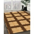 thumbnail image 3 of Ahgly Tapis Rond Lavable en Machine Intérieur Transitionnel Rouge Brun, 4 Pieds Rond, 3 of 7