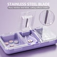 thumbnail image 3 of Pill Crusher Cutter Splitter, SOATUTO 3 in 1 Multi-Functional Pill Cutter Crusher, Portable Travel Purse Pill Box Case Holder, Medicine Grinder Container for Cutting Vitamin Tablet - Purple, 3 of 10