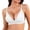 White, variant on Women's Lace Triangle Bras Wireless Padded Plunge Low Back Bra Deep V Neck Bralettes Red M
