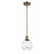 Innovations 516-1S-BB-G362 Small Waverly 1 Light Pendant part of the Ballston Collection, Brushed Brass