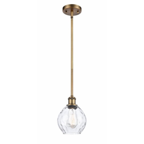 Innovations 516-1S-BB-G362 Small Waverly 1 Light Pendant part of the Ballston Collection, Brushed Brass