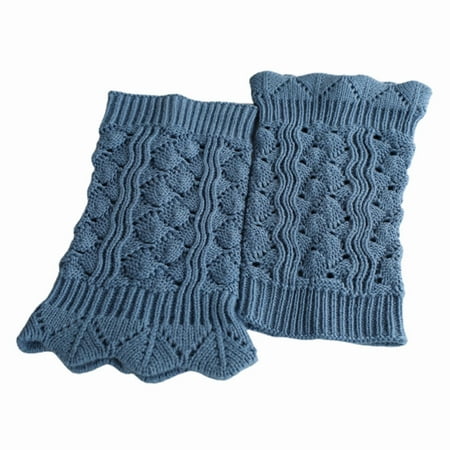 

LINASHI Leg Warmer Women Fashion Crochet Knitted Lace Trim Boot Cuffs Toppers Leg Warmers Socks