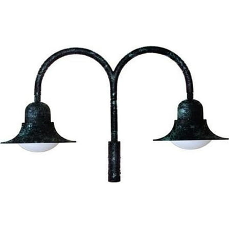 Dabmar Lighting GM621-VG 120W 120V Powder Coated Cast Aluminum Post Top Light Fixture, Verde Green - 35.50 x 61.84 x 22 in.