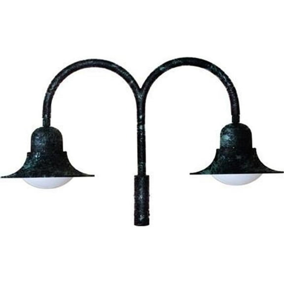 Dabmar Lighting GM621-VG 120W 120V Powder Coated Cast Aluminum Post Top Light Fixture, Verde Green - 35.50 x 61.84 x 22 in.