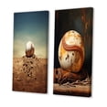 thumbnail image 3 of Designart "Pitcher s Mound in Baseball I" Sport Baseball Wall Art Set Of 2 - Beige Sports Canvas Set For Living Room Decor, 3 of 7