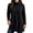 #Black 1, variant on Vynhevius Women Plus Size Tunic Top Solid Turtleneck Long Sleeve Side Slit Casual Loose Blouse