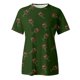 thumbnail image 4 of Gibobby Camisa navideña mujer Camiseta de manga corta con cuello redondo y estampado de Navidad para mujer(Verde,G), 4 of 5