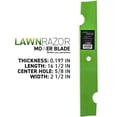 thumbnail image 2 of LawnRAZOR Blade for Bad Boy 48 inch Deck 038-4826-00 Notched High Lift 3 Pack 810-CBL2481D, 2 of 6