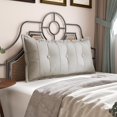 thumbnail image 1 of Grand Coussin de Tête de Lit Oreiller de Lit de Repos Oreiller de Lecture Oreiller de Tête de Lit Dossier Support de Positionnement avec Housse Lavable Durable, Beige, Simple, 1 of 7
