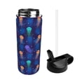 thumbnail image 2 of Sikiie Jellyfish colorful Print 18OZ Insulated Straw Cup, Portable Leak-proof Sports Water Bottle, Stainless Steel Water Cup Suitable for Home and Outdoor, 2 of 8