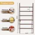 thumbnail image 4 of Wooden Wide Blanket Ladder, 6-Tier Foldable Ladder Shelf Farmhouse Quilt Towel Rack Holder for Big Blanket, Freestanding Decorative Ladder for Living Room, Bedroom, Rustic Brown, 4 of 8