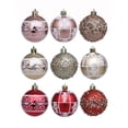 thumbnail image 4 of Virelaxpo 6-Piece Electroplated Plastic Christmas Ball Ornaments Set with Gift Box Design in Red Gold and Champagne Colors for Tree and Home Holiday Decorations, 4 of 5