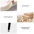 thumbnail image 3 of Velvet Upholstery Comfy Dining Chair Accent Channel Tufted Metal Legs Home Living Room Bedroom Kitchen Cowhide, 3 of 7