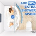 thumbnail image 2 of Adjustable Curved Shower Curtain Rod, 38 to 72 Inches, 0.9 mm Thick Aluminum, Wall Mounted, White, 2 of 7