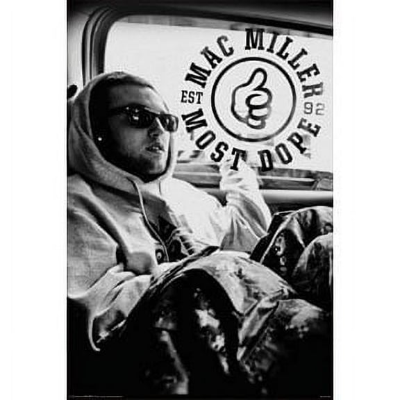 Mac Miller Black and White Poster 24" x 36"