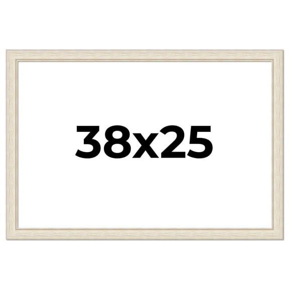 38x25 Frame White Real Wood Picture Frame Width 1.75 inches | Interior Frame Depth 0.5 inches |