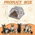 thumbnail image 2 of TELOLY Cat Tents for Indoor Cats,Arched with Tulle Curtain Dog Tent,14.17"*14.17"*14.57" Stable Placement Cat Houses for Outdoor Cats,Dark Gray,S, 2 of 7