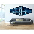 thumbnail image 3 of Startonight Huge Canvas Wall Art Blue Bridge , USA Large Home Decor, Dual View Surprise Artwork Modern Framed Wall Art Set of 7 Panels Total 39.37 x 94.49 inch, 3 of 8
