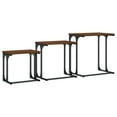 thumbnail image 5 of vidaXL Nesting Coffee Tables 3 pcs Brown Oak Engineered Wood, 5 of 5