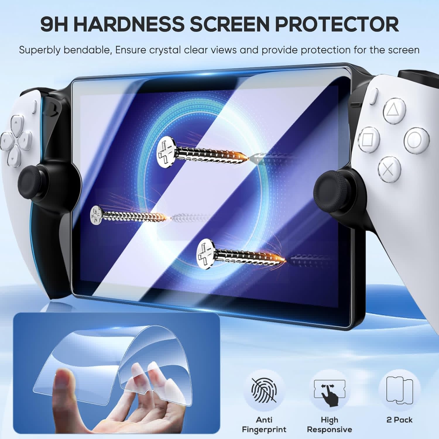 thumbnail image 4 of 8 In 1 Accessory Bundle For PlayStation Portal - Includes EVA Carrying Case, Silicone Protective Cover, 2 Screen Protectors, And 4 Thumb Grips, Compatible With PS5 Portal Console, 4 of 8