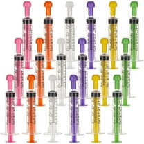 18pc 6 Color 5ML Plastic Measurement Syringe with Cap Individually Sealed Measuring Syringe Tools Without Needle for Scientific Labs Liquid Dispensing Pet Supplies 1set