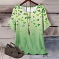 thumbnail image 1 of Puntoco Liquidación de blusas cortas para mujer, blusa de manga corta con estampado de moda para mujer, camiseta de cuello redondo, 1 of 5