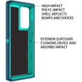 thumbnail image 3 of for Galaxy Note 20 Ultra Case Shockproof 3 in 1 Full Body Protection [Without Screen Protector] Rugged Heavy Duty Durable Cover Case for Samsung Galaxy Note 20 Ultra 5G 6.9 inch, Turquoise, 3 of 7
