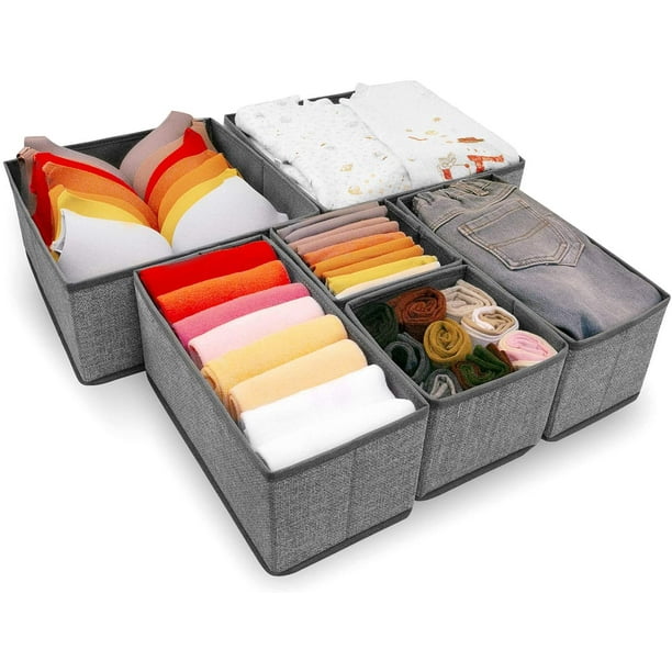 Underwear Drawer Organizer Set- Foldable Underwear Storage Divider
