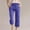 Purple, variant on HAOTAGS Toddler Girls Capris Pants, Cotton Linen Pants Summer Casual Cropped Trousers Light Blue 7-8 Years