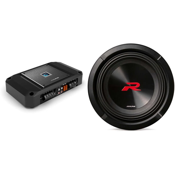 Alpine R2-W8D2 8" R-Series Sub w/ R2-A75M Mono Amp Bundle