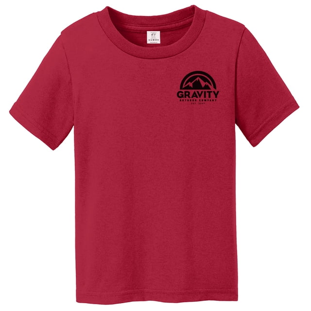Gravity Outdoor Co. Chemise de Voyage pour Tout-Petit, Rouge Noir 4T