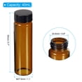 thumbnail image 2 of Viales de vidrio Uxcell de 40mL con tapas de rosca, almacenamiento de muestras líquidas para laboratorio y hogar, ámbar, 16 Pcs, 2 of 5