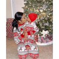 thumbnail image 3 of Parent-child Christmas Pajamas Two-piece Set Tops Pants Family Pyjamas, 3 of 3