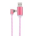 thumbnail image 4 of Cable de carga magnética portátil de 1 m con iluminación luminosa USB para iOS (rosa), 4 of 5