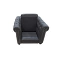 thumbnail image 2 of Bowery Hill Transitional Fabric Upholstered Living Arm Chair in Charcoal, 2 of 8