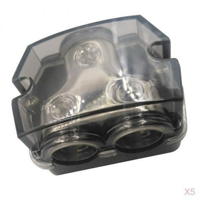 Bloque De Distribución De Divisor De Potencia De 5 Piezas Para Audio De Automóvil 2 Vías 1GA En Salida 2GA