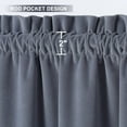 thumbnail image 6 of Shininglove Windows Boho Tassels Heavyweight Café Curtains, 26" W x 30" L, Grey, Set of 2, 6 of 7
