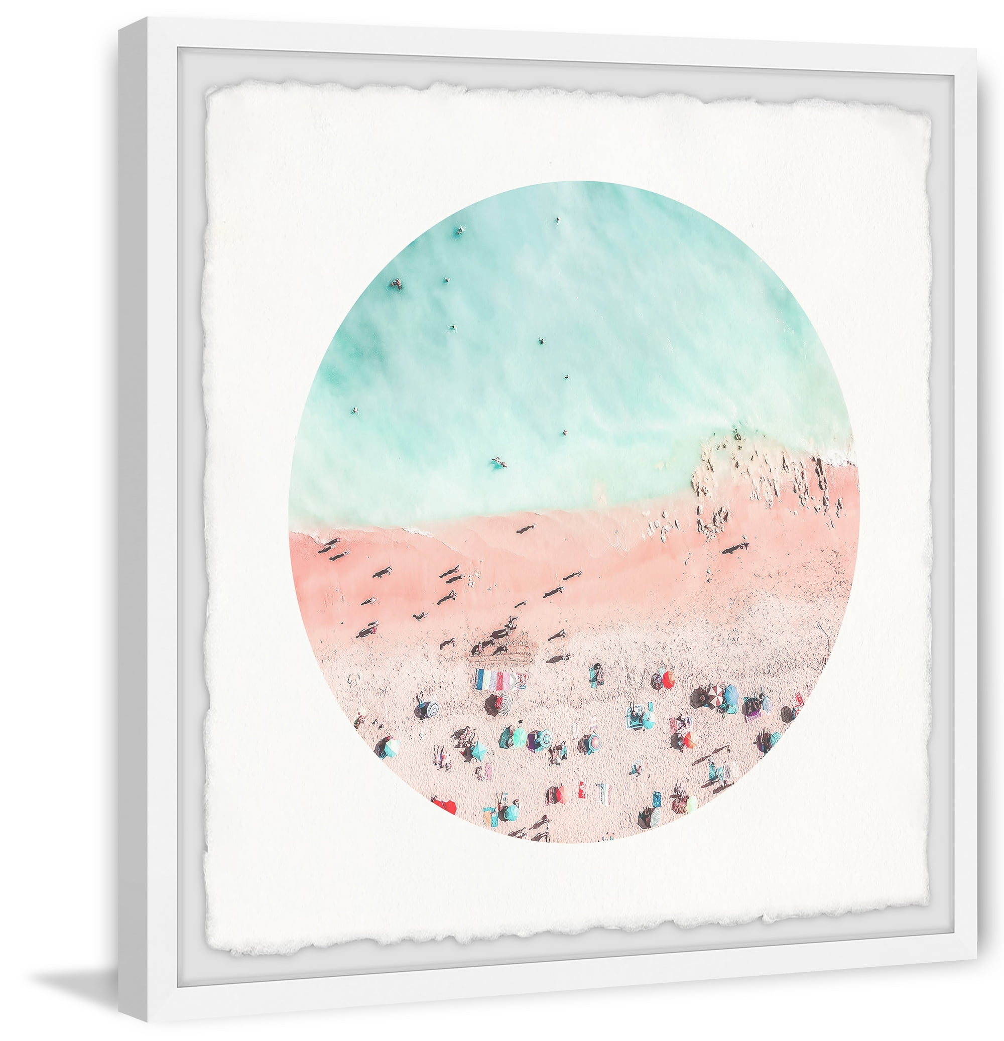 Awesome Pink Sand 24 in x 24 in Framed Painting Art Prints, by Marmont Hill