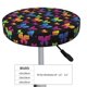 thumbnail image 4 of Balery Rainbow Butterfly Fundas de asiento para taburete de bar redondo de tela de terciopelo ajustables que protegen de arañazos y manchas para sillas de 14 a 17 pulgadas.-12 inch, 4 of 7
